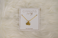 Canvas Banner M 24k Gold Pendant Necklace