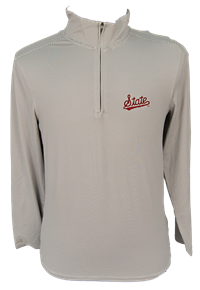 Antigua State Script and Pinstripes All Over Twine 1/4 Zip Pullover