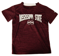 Colosseum Todder Boys Mississippi State with Banner M Undeneath and Bulldogs on Back Collar Short Sleeve Tee