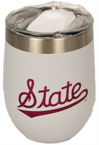 12oz Maroon State Script Stainless Steel Stemless Tumbler