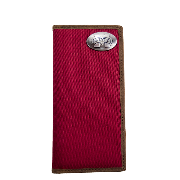 Red nylon book wallet