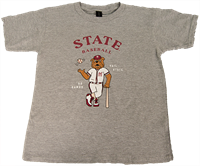 Scarlet & Gold State Baseball Arch Bully Short Sleeve Tee