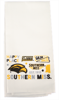 Little Birdie Various Southern Miss Logos Tea Towel